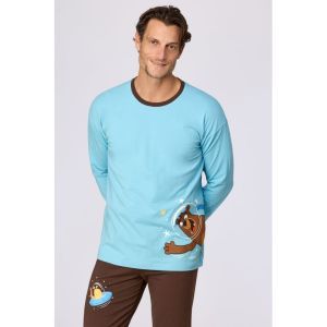 Herenpyjama met lange mouwen 824 blauw