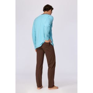 Herenpyjama met lange mouwen 824 blauw