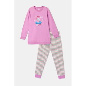 Meisjespyjama lange mouwen 436 roze
