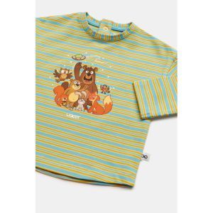 Baby meisjespyjama lange mouw 911 blauw-groen