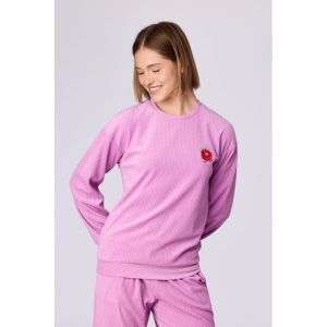Damespyjama in velours 436 roze