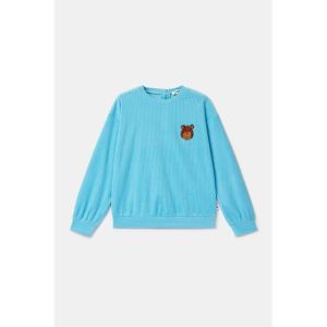 Meisjespyjama in ribvelours 824 blauw
