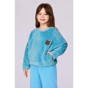 Meisjes sweater en broek 824 blauw