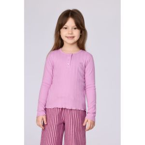 Meisjespyjama lange mouwen 436 roze
