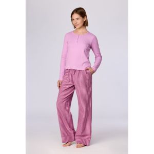 Damespyjama lange mouwen 436 roze
