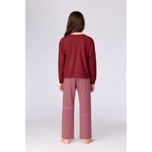 Meisjespyjama lange mouwen 471 bordeaux