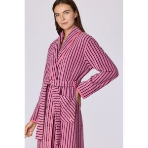 Dames badjas 901 roze streep