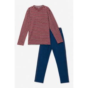Herenpyjama lange mouwen 907 bordeaux st