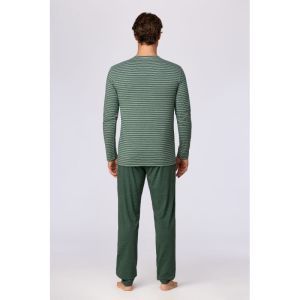 Herenpyjama lange mouwen 981 groene stre