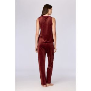 Dames homewear set met topje 471 bordeaux