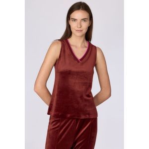 Dames homewear set met topje 471 bordeaux