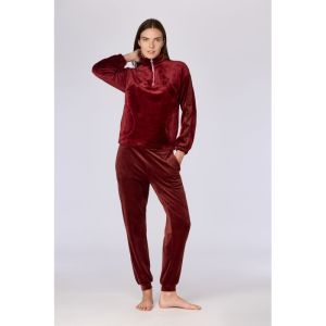 Dames homewear set 471 bordeaux