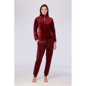 Dames homewear set 471 bordeaux