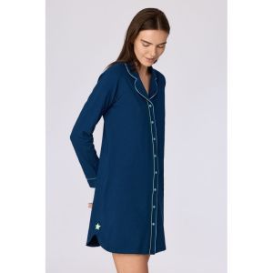 Slaapkleedje doorknoop 881 donkerblauw