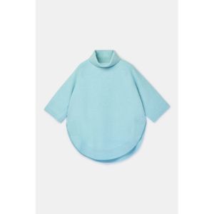 Dames sweater gebreid 808 blauw grijs