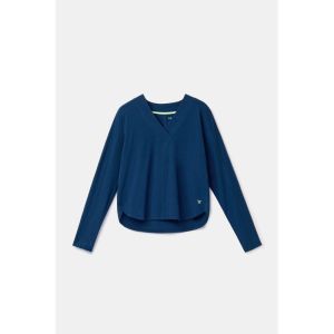Damespyjama lange mouwen 881 donkerblauw