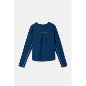 Damespyjama lange mouwen 881 donkerblauw