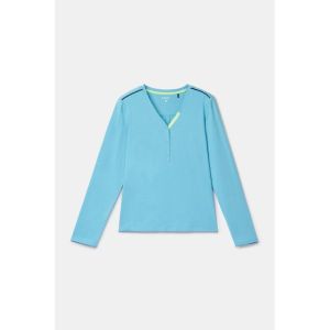 Dames pyjama lange mouwen 824 blauw