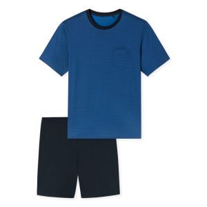 Herenpyjama met korte mouwen 800 blauw