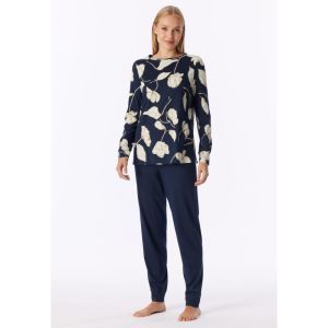 Damespyjama lange mouwen 861 deep sea bl