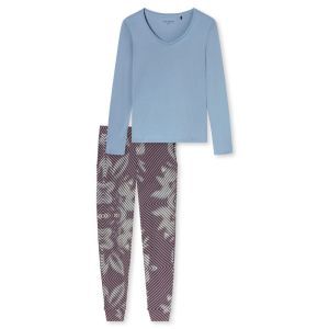 Damespyjama lange mouwen 209 graublau