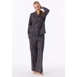 Damespyjama lange mouwen 861 deep sea bl