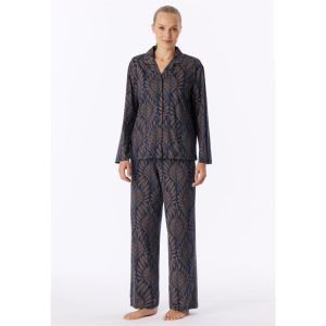 Damespyjama lange mouwen 861 deep sea bl