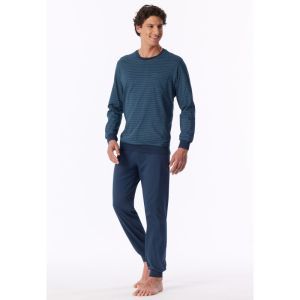 Herenpyjama lange mouwen 860 deep blue