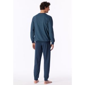Herenpyjama lange mouwen 860 deep blue