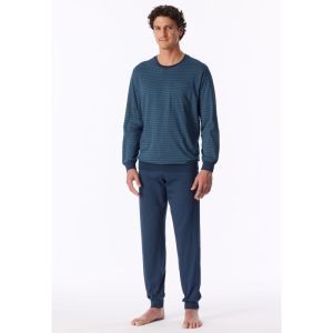 Herenpyjama lange mouwen 860 deep blue