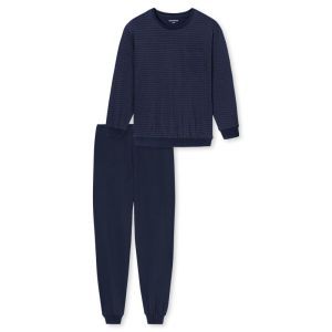 Herenpyjama lange mouwen 511 aubergine