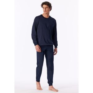 Herenpyjama lange mouwen 511 aubergine