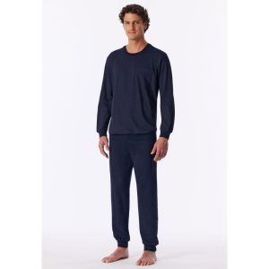 Herenpyjama lange mouwen 511 aubergine