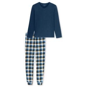 Herenpyjama lange mouwen 860 deep blue