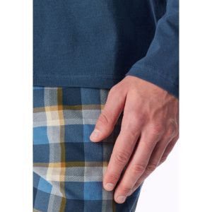Herenpyjama lange mouwen 860 deep blue