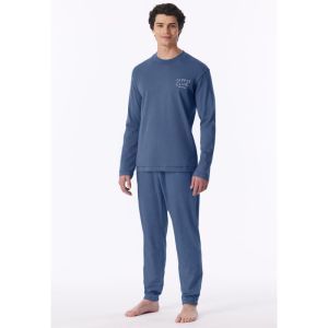 Herenpyjama lange mouwen 843 faded denim