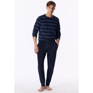 Herenpyjama in badstof 861 deep sea bl