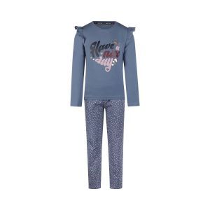 Meisjespyjama lange mouwen Bijou Blue