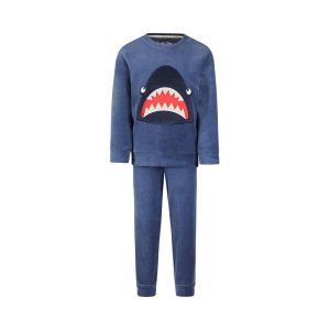 Jongenspyjama in velours Bijou Blue